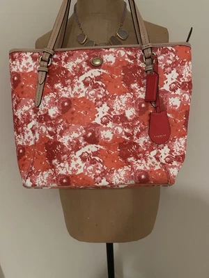Bolso de Mano Coach Floral Rosa-Multi Cremallera Peyton F31342 Asas Dbl Foto 1 de 4