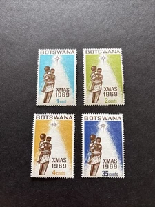 Postage Stamp Set Botswana MNH Christmas 1969 - Picture 1 of 1