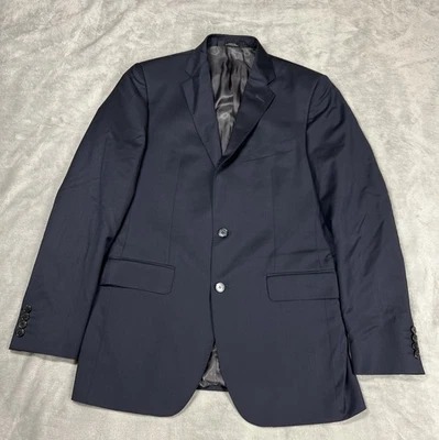Blazer Ermenegildo Zegna Para Hombre 40L Largo Azul Marino Mezcla Seda Saks 5th Ave Negro  Foto 1 de 4