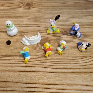 VTG Mr. Christmas Mickeys Ski Slope Replacement Figure Lot Minnie Daisy Snowman  - Picture 1 of 10