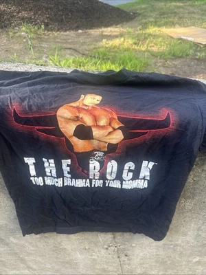 Excelente Camiseta De Colección 1998 WWF The Rock Etiqueta AAA 2 Gráficos Laterales Para Hombre Talla M Foto 1 de 4