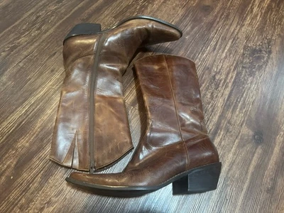 Botas occidentales de cuero marrón Matisse para mujer talla 9M botas de cuero Brasil Foto 1 de 4