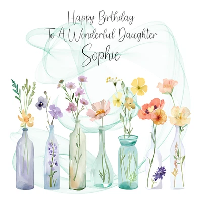 AMLDESIGN personalised birthday cards female sister ladies woman nans girls aunty niece