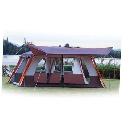  Tienda Extra Grande 12 Personas, Toldo Carpas Cabaña Familiar,2 Habitaciones,3 Puertas y 3  Foto 1 de 4