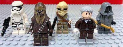 LEGO Lote de Minifiguras Star Wars Rey Han Solo Chewbacca Storm Trooper Soldier Foto 1 de 2