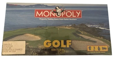 1998 MONOPOLY GOLF EDITION BOARD GAME NEW COMPLETE GREAT GOLF GIFT SEALED - Image 1 of 4