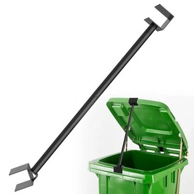 Soporte de tapa de cubo de basura ajustable, tapa de cubo de basura totalmente metálico resistente al óxido Foto 1 de 4