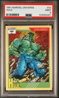 1991 Marvel Universe #53 Hulk (PSA MINT 9) - Image 1 of 2