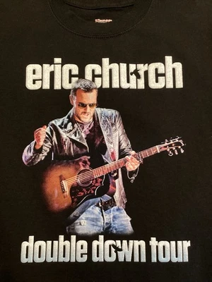 Eric Church 2019 Double Down Tour Shirt Size S Black 2 Sided - Image 1 of 3