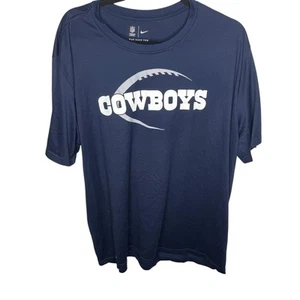 Nike Dallas Cowboys Dri Fit T-Shirt XXL Used VG Blue - Picture 1 of 7