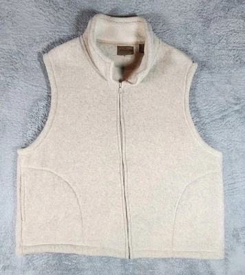 St. John’s Bay Men’s Fleece Sweater Vest Size 2XL Beige Full Zip Lightweight - Image 1 of 4