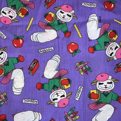 Chuleta de cordero con corazones tela Shari Lewis 1995, acolchado, BTHY Foto 1 de 4