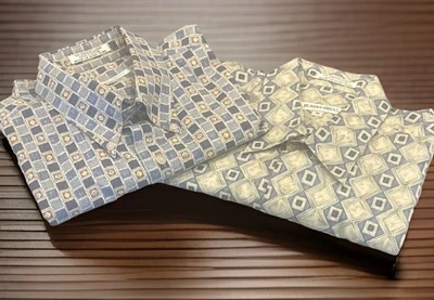 Burma Bibas VTG Abstract Hawaiian Cotton Lawn Shirt Lot Of 2 Men Medium - Image 1 of 4