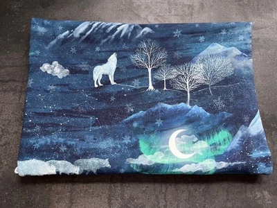 REBECCA RECK ART-Stoff-Sweat-French Terry-Bio-Baumwolle-Wolfsmond-110cm x VB - Bild 1 von 2