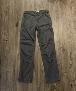 CARHARTT Men's 32x33 Gray DOUBLE KNEE FLEX Utility Pants CANVAS 102802-029 - Picture 1 of 11