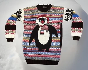 Alessandra Saroski Funny Ugly Christmas Sweater Womens M Holiday Party - Picture 1 of 11