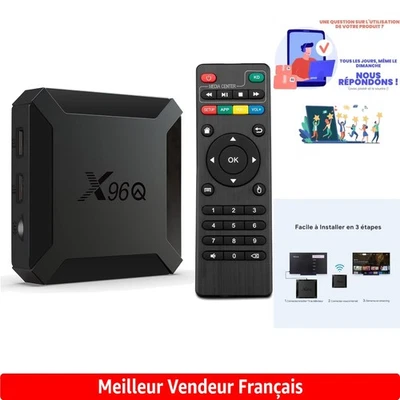 X96Q Boîtier Android TV 4K - 2Go RAM, 16Go ROM avec Wi-Fi et Télécommande - Photo 1/4