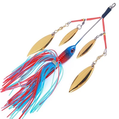 5PCS Compound rotating sequin13cm/23g bait Blade Skirted Bait Spoon Tackle - Image 1 of 4