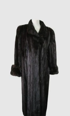 Women's Sz 12 Canadian Dark Ranch FEMALE Mink Fur Coat MINT+ Woman - Image 1 of 4