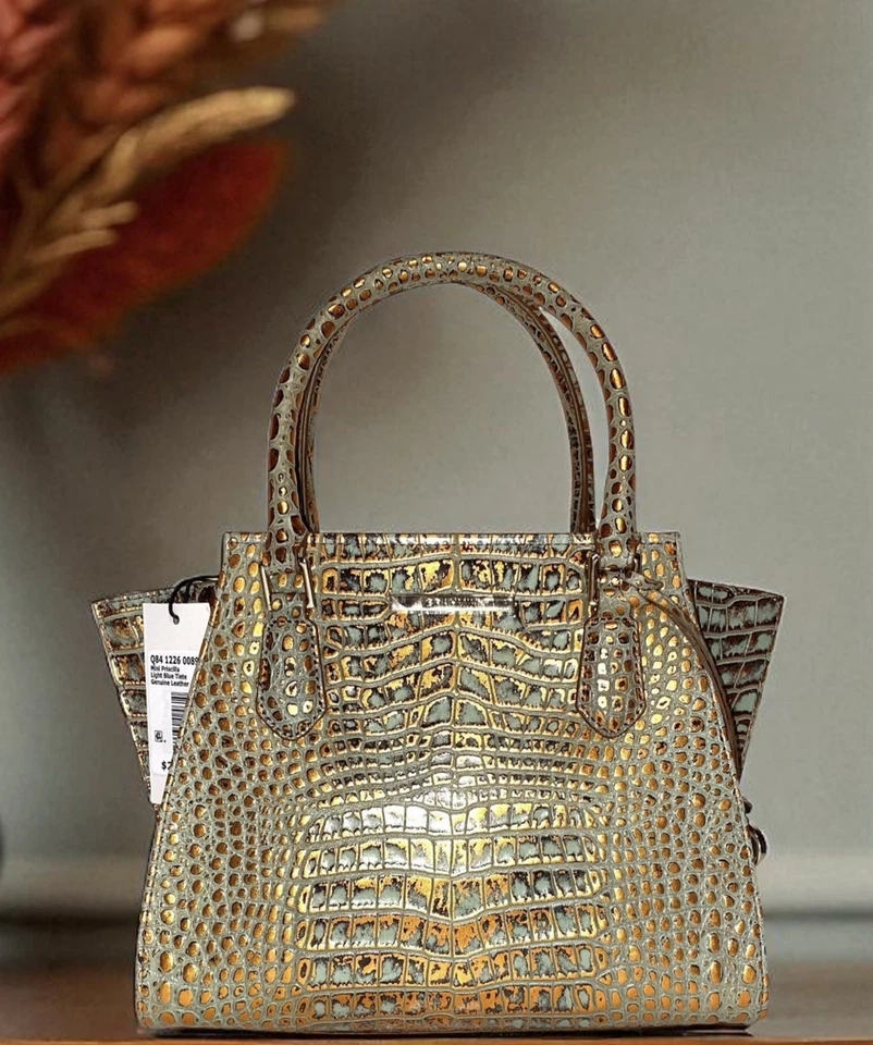 Brahmin Nuevo con Etiquetas🌹 Mini Priscilla Azul Claro Turquesa Tiete Muy Buen Estado Cobre y Turquesa Foto 1 de 4