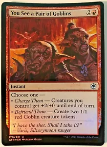 MTG You See a Pair of Goblins Adventures in the Forgotten Realms 015/281 Foil U - Picture 1 of 1