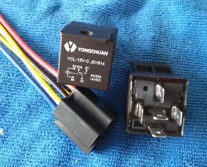 Automotive Relay 12V 5Pin 40A Car Relay 12V 5Pins With Relay Socket - Picture 1 of 1