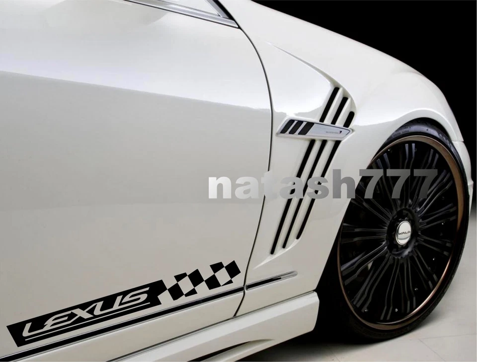 LEXUS RACING Stripes Performance Sport Car Vinyl Decal Sticker Emblem logo 2 PCS - Image 1 of 4