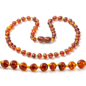 Genuine Amber Child (3yr+*) Necklace/Bracelet Beads Knotted