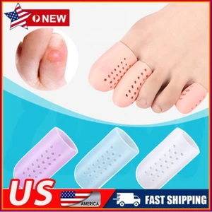1Pair Toe Protectors Silicone Bandage Toe Cushion Anti-Friction Toe Caps Cover ⚝ - Picture 1 of 19