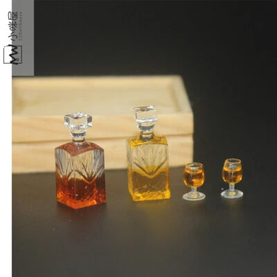 3PCS Dollhouse Miniatures 1/12 Scale Wine Bottle Set Kitchen Furniture Accessori - Image 1 of 4