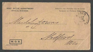 Formulaire de carte de visite officielle 1909 U.S.Post Office Dept #6193 argent voir info - Photo 1/2