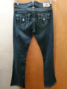 True Religion Becky Women's 28x32 Blue Denim Dark Wash Mid Rise Boot Cut Jean - Picture 1 of 7