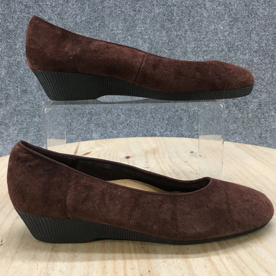 Zapatos de tacón Cobbie Cuddlers para mujer 7 zapatos de salón anchos 27248 F-7 cuero marrón sin cordones Foto 1 de 4