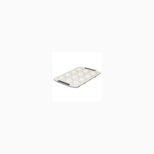 Ceramic Non-Stick Bakeware Muffin Pan 12 Cup Cream/Gray, New