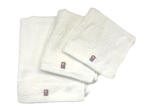 Imabari Pure White Rose SP Middle Bath Towel, Face Towel, and Hand Towel Set - Picture 1 of 13