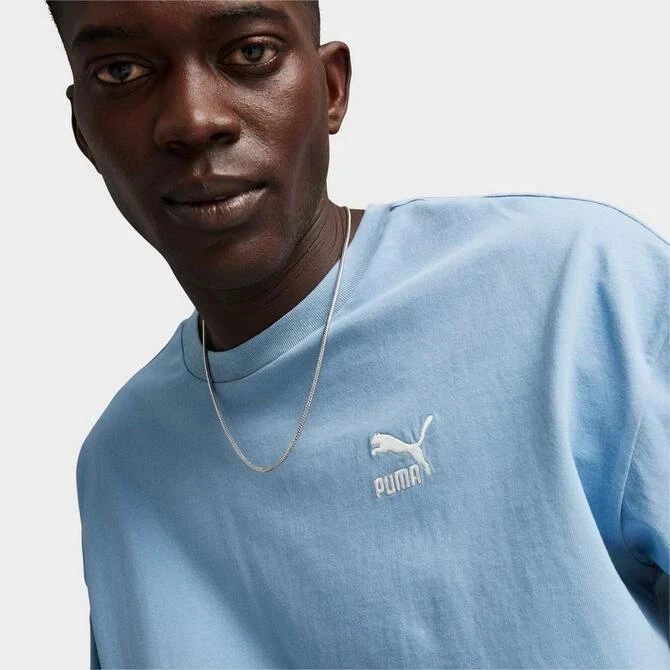 Puma Men Regular fit Short Sleeve T-Shirt Shirt Blue Solid XXL