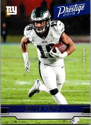 2019 Panini Prestige Football Golden Tate New York Giants NFL Trading Card - Image 1 of 2