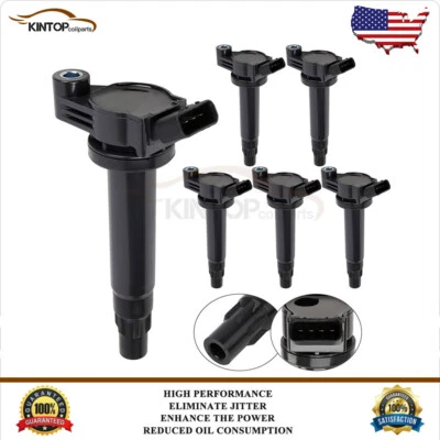 Paquete de 6 bobinas de encendido para Lexus RX330 ES330 RX400h 3,3 L V6 2004 2005 2006 2007 Foto 1 de 4