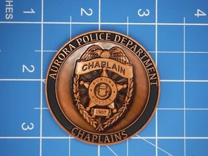 Aurora Colorado Police Department Chaplains Challenge Coin - Picture 1 of 5