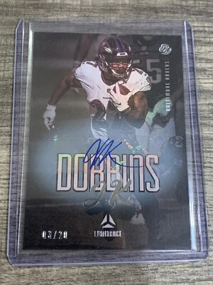 JK Dobbins 2021 Luminanc Auto 03/20, Baltimore RAVENS OHIO STATE #8 - Image 1 of 2