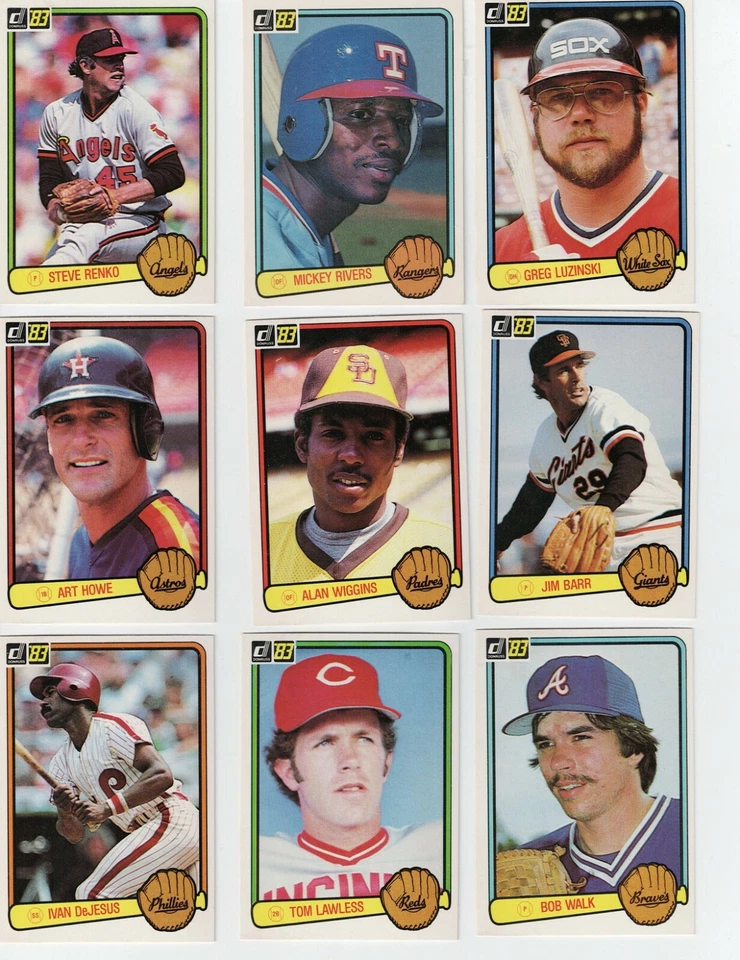 1983 DONRUSS Baseball Cards Complete Your Set U-Pick NM/MINT 251-500 - Image 1 of 1
