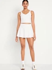 Old Navy Women’s High-Waisted PowerSoft Mini Skort Magnolia White Plus Size 3X - Picture 1 of 7