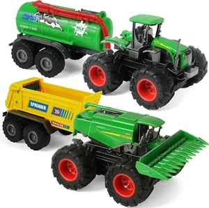 Combine Harvester Tractor with Trailers, 4PCS Farm Toys Set for and Toddlers ... - Picture 1 of 7