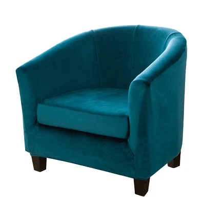 Fundas de terciopelo para silla de bañera con funda de cojín fundas para sillón de club Foto 1 de 4