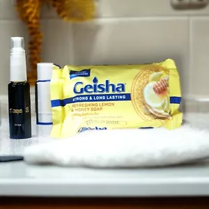 1 X 200G GEISHA BATH SOAP LEMON HONEY BATHING BAR DEEP CLEANSING - Picture 1 of 4