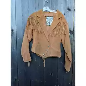 Winlit Western Cowgirl Vintage fringe suede jacket - Picture 1 of 10