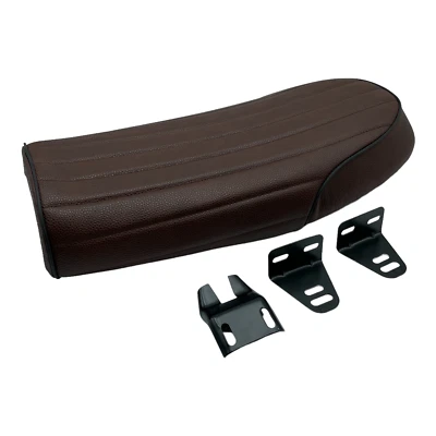 Universal caferacer seat Vertical rib stitch seat brown - Image 1 of 3