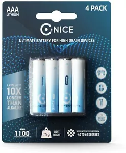 Nice Power™ AAA LITHIUM BATTERIES 1100mAH 1.5V Last 10x longer than Alkaline - Picture 1 of 10