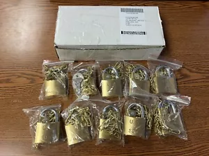 10 Keyed Alike LOCK 5340-00-838-5266 AA 59486-1AB10S2 Padlock Set Chain - Picture 1 of 6