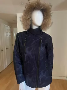$800 NEW DESCENTE REAL FUR TRIM SKI SNOWBOARD JACKET SIZE 8 US - Picture 1 of 8